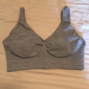 Grey sports bra